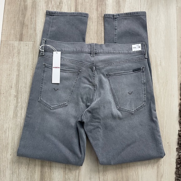 Hudson Men's Jeans Gray Size 34x 34 Blake Slim Straight Fit Denim Pants - Picture 3 of 5